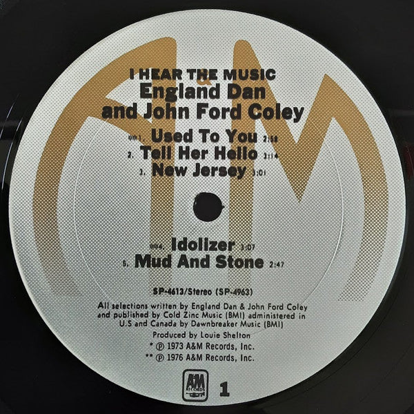 England Dan & John Ford Coley : I Hear The Music (LP, Album)