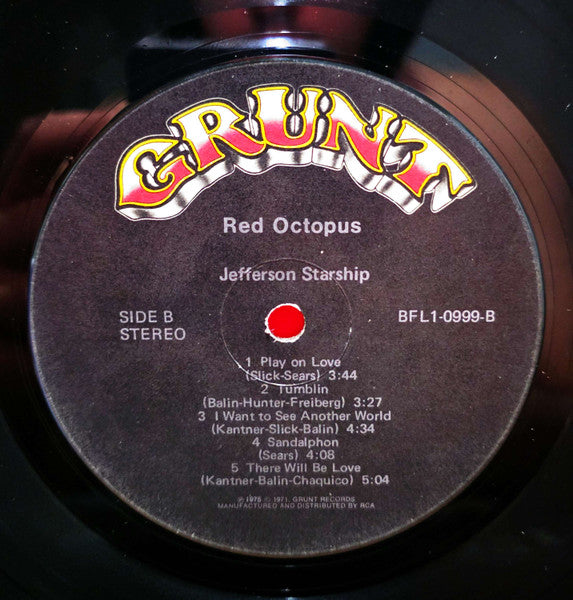 Jefferson Starship : Red Octopus (LP, Album, Ind)
