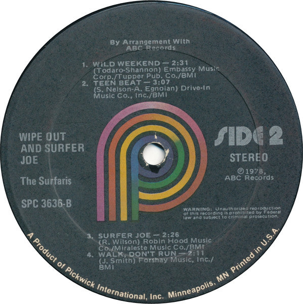 The Surfaris : Wipe Out & Surfer Joe (LP, Album, RE)