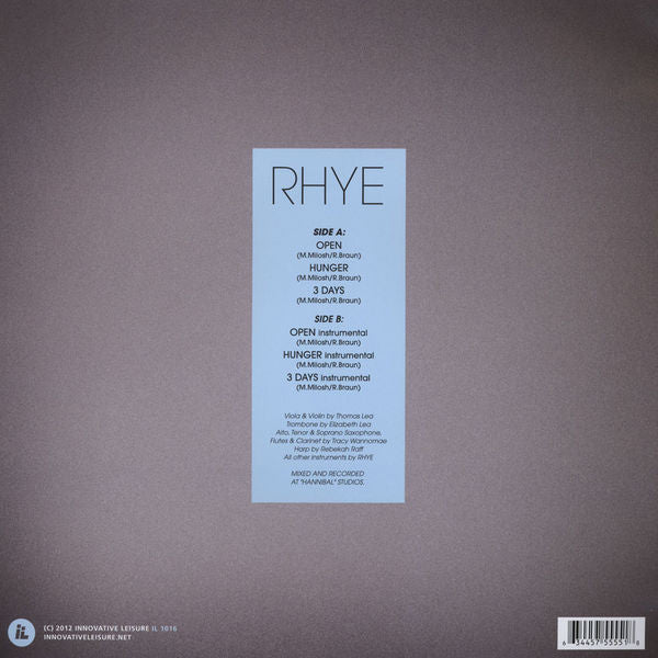 Rhye : Open (12", EP, Cle)