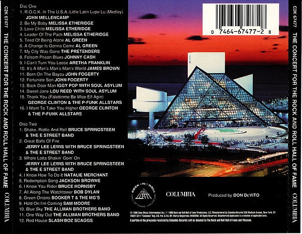 Various : The Concert For The Rock And Roll Hall Of Fame (2xCD, Album, RP)