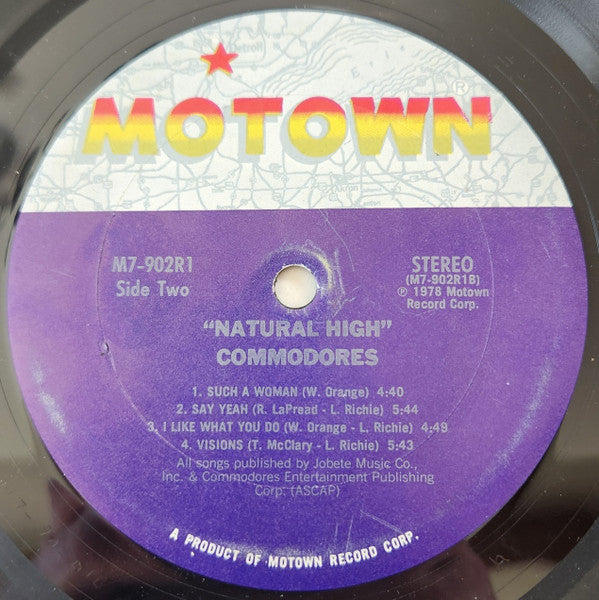 Commodores : Natural High (LP, Album, Club, CRC)