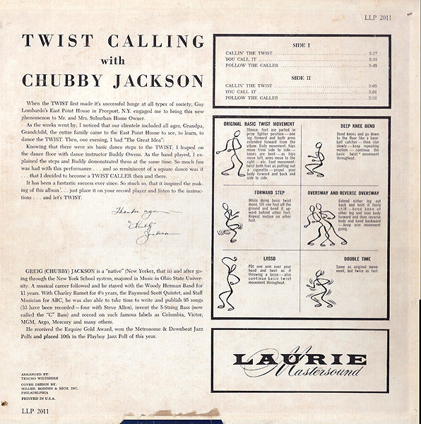 Chubby Jackson : Twist Calling With Chubby Jackson (LP, Album)
