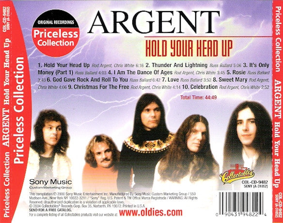 Argent : Hold Your Head Up (CD, Comp, RE)