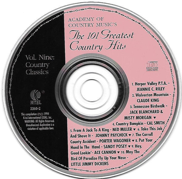 Various : Academy Of Country Music's The 101 Greatest Country Hits - Vol. Nine: Country Classics (CD, Comp)