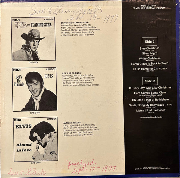 Elvis Presley : Elvis' Christmas Album (LP, Album, Mono, RE, Hol)