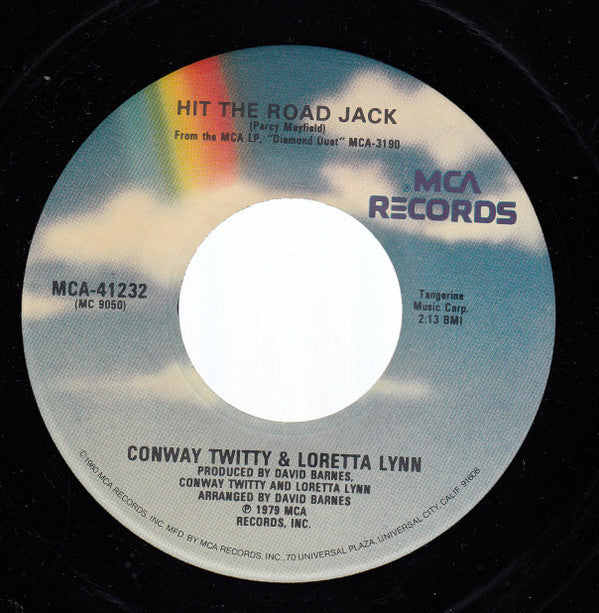 Conway Twitty & Loretta Lynn : It's True Love / Hit The Road Jack (7", Single, Glo)