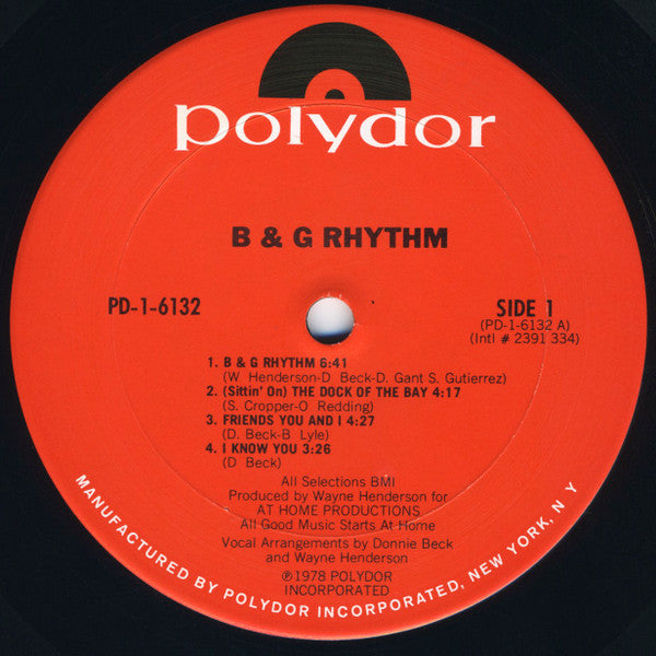 B & G Rhythm : B & G Rhythm (LP, Album)