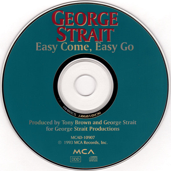 George Strait : Easy Come Easy Go (CD, Album)