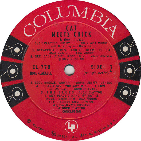 Ada Moore, Buck Clayton And His Orchestra, Jimmy Rushing : Cat Meets Chick A Story In Jazz (LP, Album, Mono)