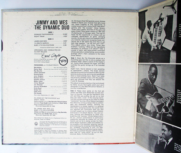 Jimmy Smith & Wes Montgomery : Jimmy & Wes - The Dynamic Duo (LP, Album, Mono)