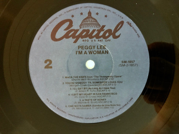Peggy Lee : I'm A Woman (LP, Album, RE)