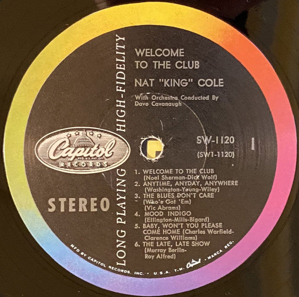 Nat "King" Cole* : Welcome To The Club (LP, Album, Scr)