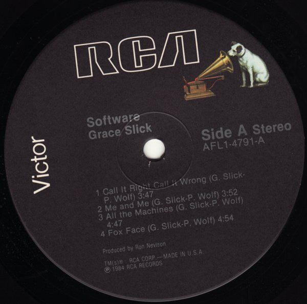 Grace Slick : Software (LP, Album, Ind)