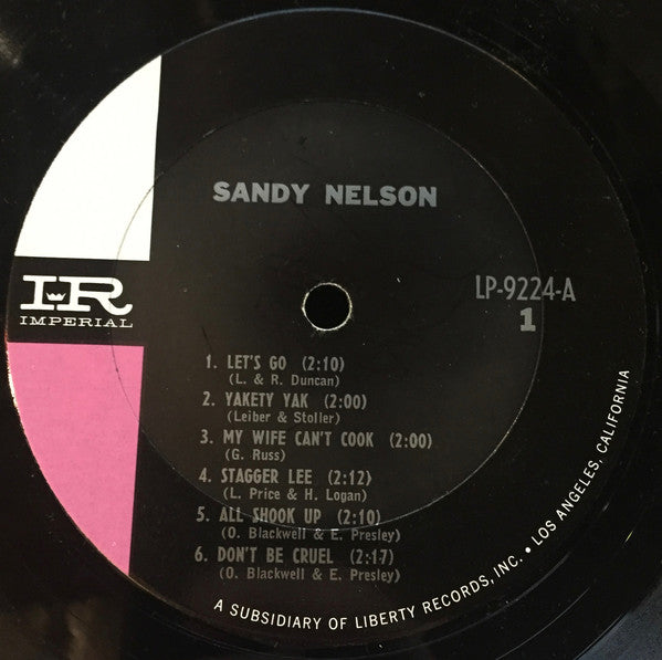 Sandy Nelson : The Best Of The Beats (LP, Album, Mono, RP, Whi)
