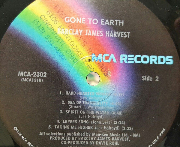 Barclay James Harvest : Gone To Earth (LP, Album, Glo)