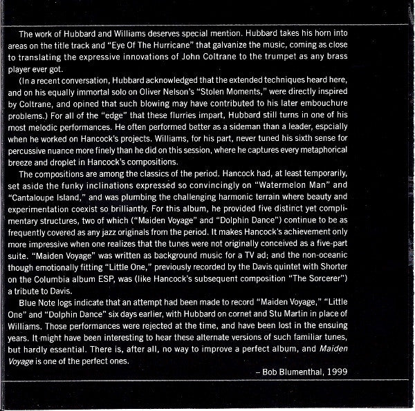 Herbie Hancock : Maiden Voyage (CD, Album, RE, RM)