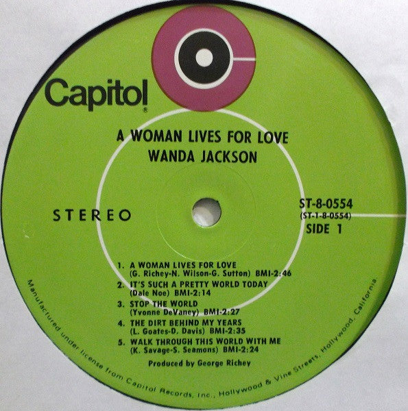 Wanda Jackson : A Woman Lives For Love (LP, Album, Club)