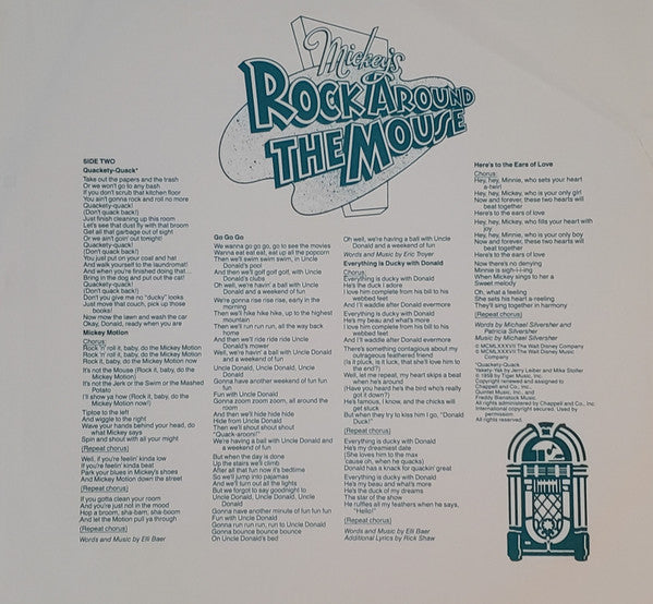 Mickey Mouse And The Gang : Mickey's Rock Around The Mouse (LP, Album)
