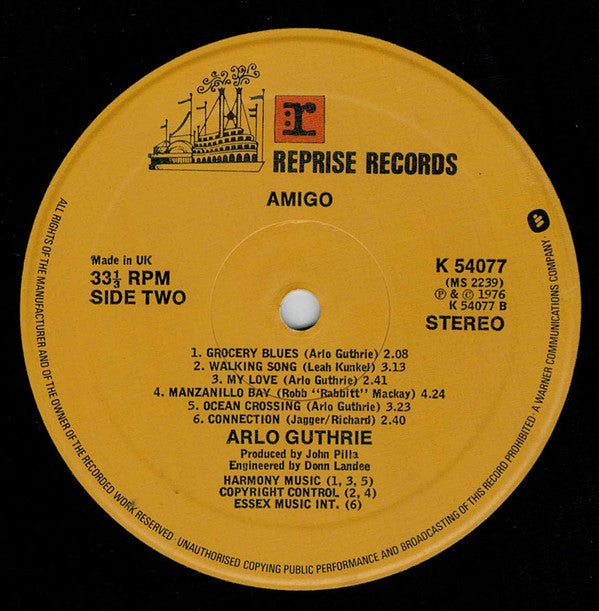 Arlo Guthrie : Amigo (LP, Album)