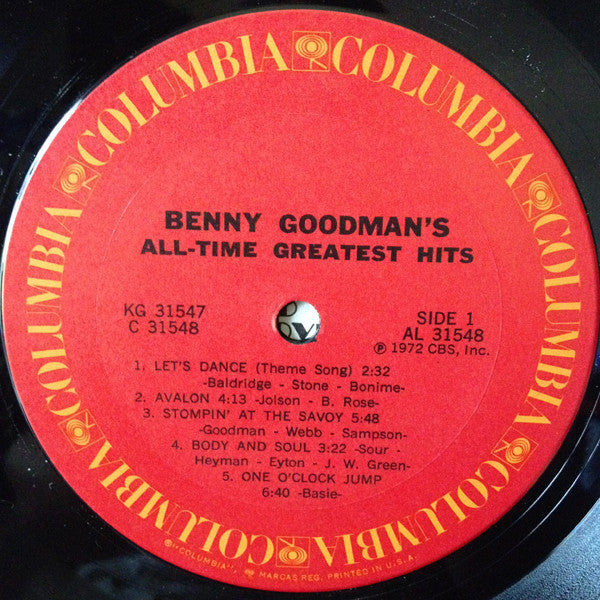 Benny Goodman : All-Time Greatest Hits (2xLP, Comp, Pit)