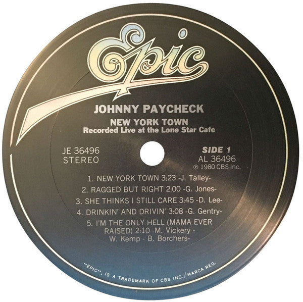 Johnny Paycheck : New York Town (LP, Album, San)