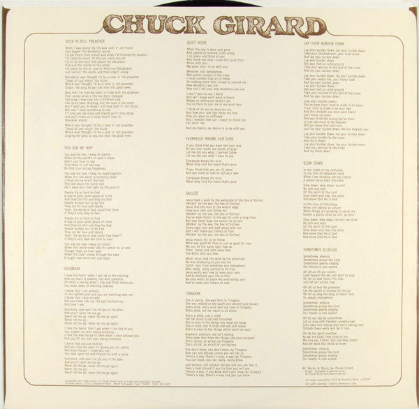 Chuck Girard : Chuck Girard (LP, Album)