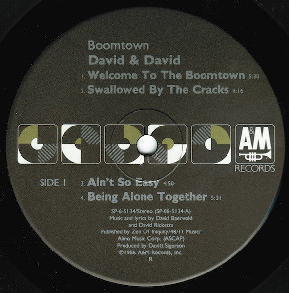 David + David : Boomtown (LP, Album, Ind)
