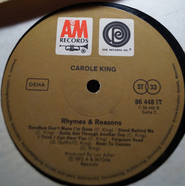 Carole King : Rhymes & Reasons (LP, Album, Gat)