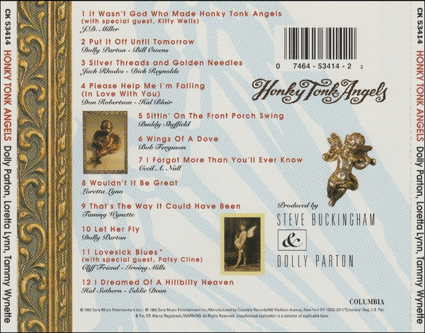 Dolly Parton, Loretta Lynn, Tammy Wynette : Honky Tonk Angels (CD, Album)