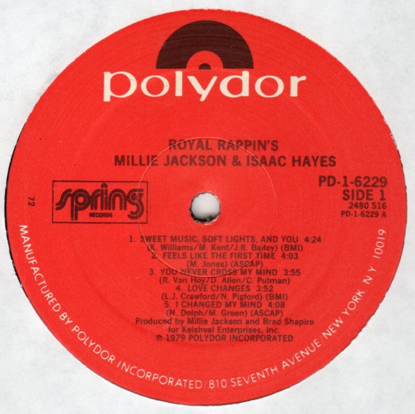 Millie Jackson & Isaac Hayes : Royal Rappin's (LP, Album, 72 )