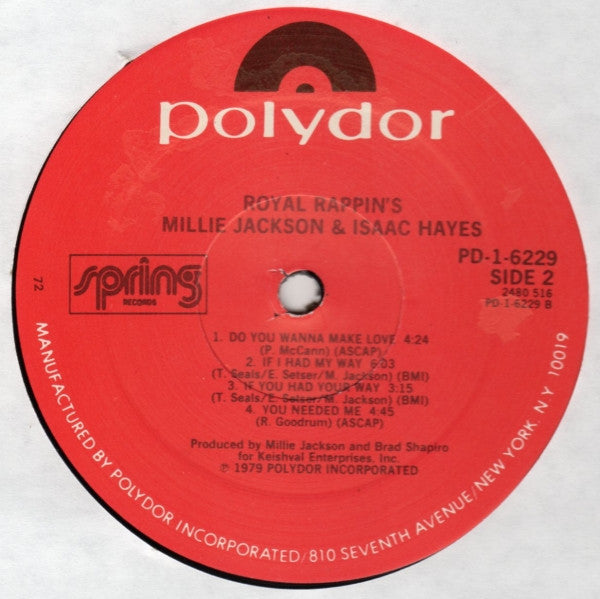 Millie Jackson & Isaac Hayes : Royal Rappin's (LP, Album, 72 )