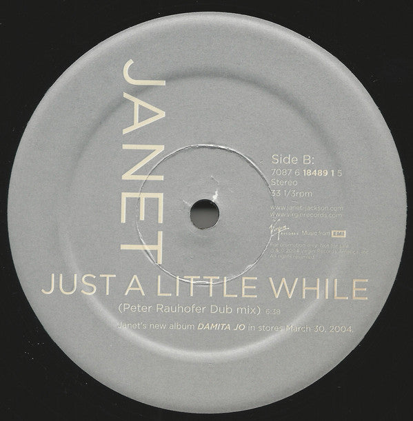 Janet Jackson : Just A Little While (The Peter Rauhofer & Maurice Joshua Remixes) (2x12", Promo)