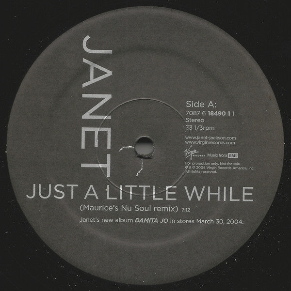Janet Jackson : Just A Little While (The Peter Rauhofer & Maurice Joshua Remixes) (2x12", Promo)
