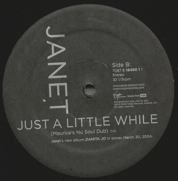 Janet Jackson : Just A Little While (The Peter Rauhofer & Maurice Joshua Remixes) (2x12", Promo)