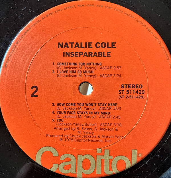 Natalie Cole : Inseparable (LP, Album, Club, San)