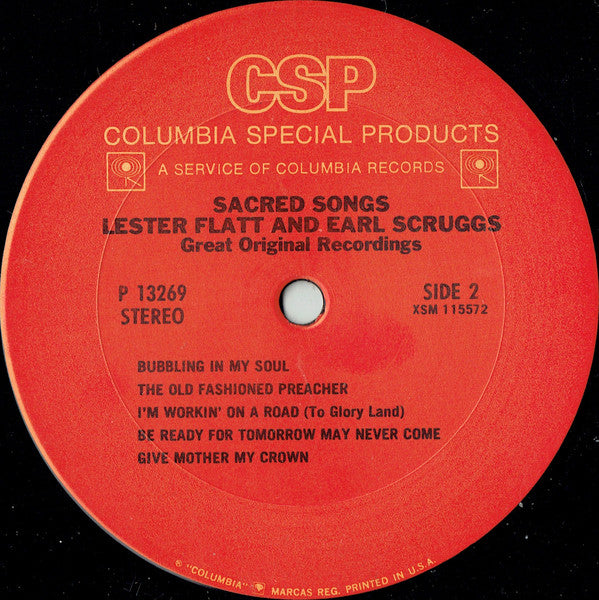 Lester Flatt And Earl Scruggs* : Sacred Songs (LP, Album, RE, RM)