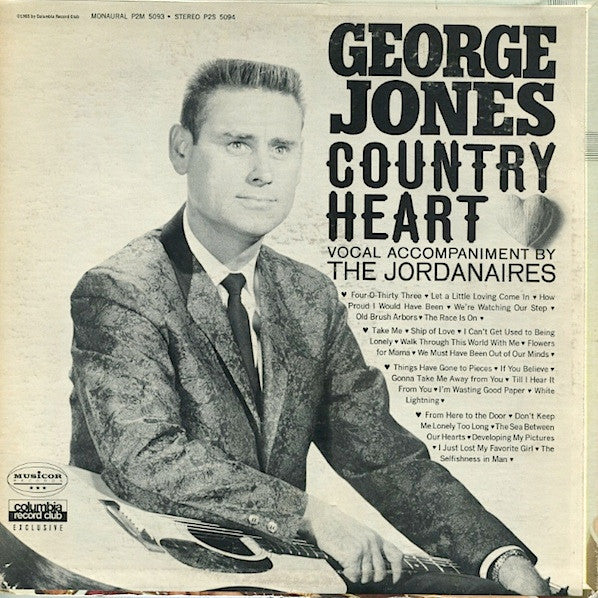 George Jones (2) : Country Heart (2xLP, Comp, Club, Pit)