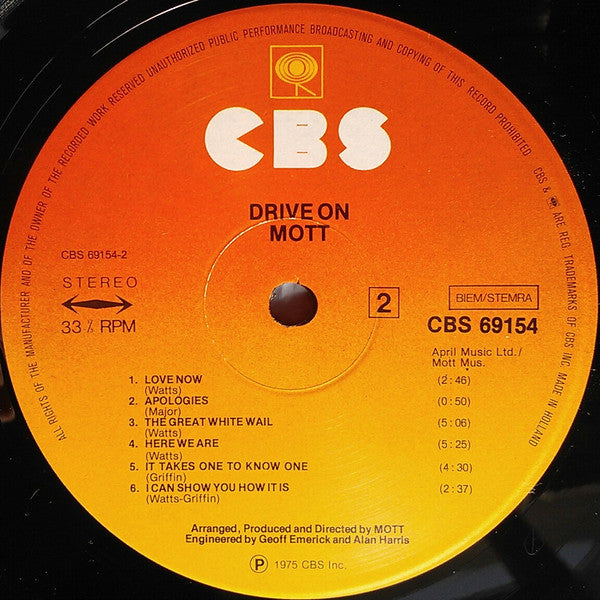 Mott (3) : Drive On (LP, Album)