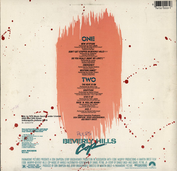 Various : Music From The Motion Picture Soundtrack - Beverly Hills Cop (LP, Comp, Club)
