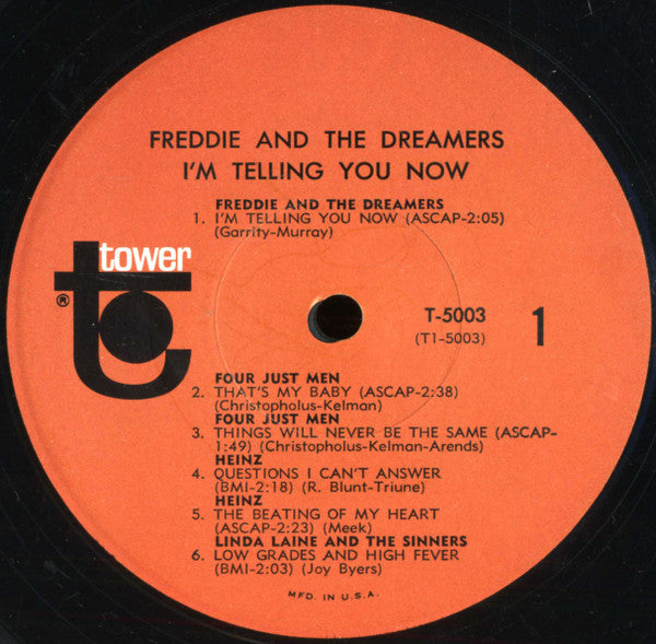 Freddie & The Dreamers : I'm Telling You Now - Dance The "Freddie" To Freddie & The Dreamers And Other Great English Stars (LP, Comp, Mono, Los)