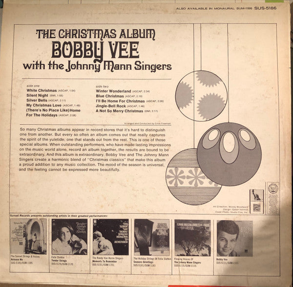 Bobby Vee With The Johnny Mann Singers : The Christmas Album (LP, Album)