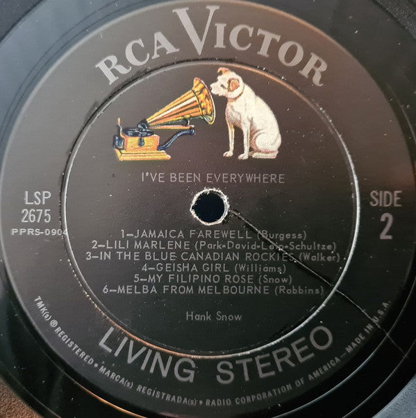 Hank Snow : I've Been Everywhere (LP, Album)