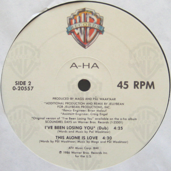 a-ha : I've Been Losing You (12", Maxi, All)