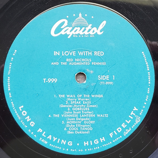 Red Nichols And The Augmented Pennies* : In Love With Red (LP, Album, Mono)