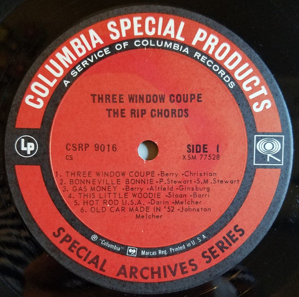 The Rip Chords : Three Window Coupe (LP, Album, RE)