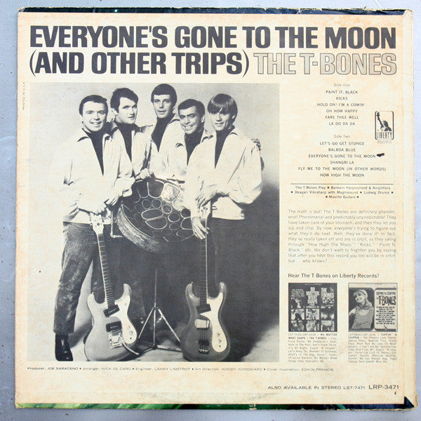 The T-Bones : Everyone's Gone To The Moon (And Other Trips) (LP, Album, Mono)