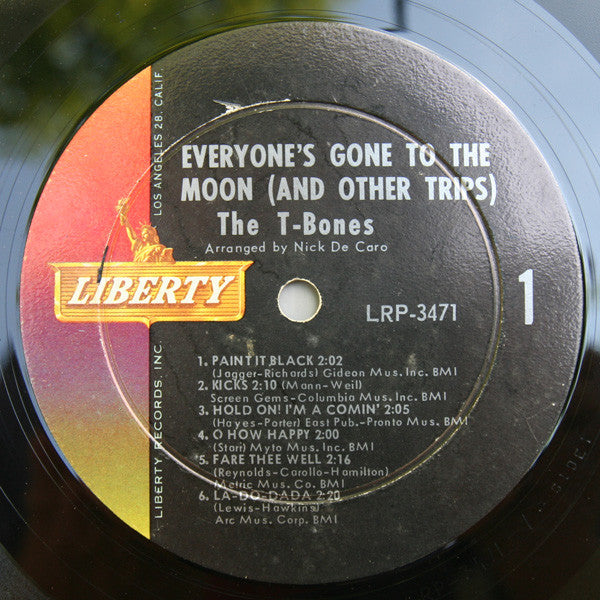 The T-Bones : Everyone's Gone To The Moon (And Other Trips) (LP, Album, Mono)