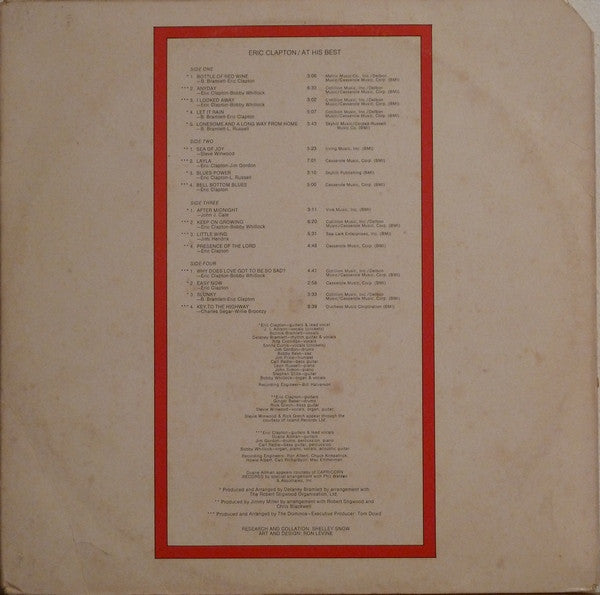 Eric Clapton : At His Best (2xLP, Comp, Club, Jac)