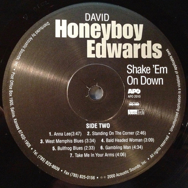 David Honeyboy Edwards* : Shake 'Em On Down (LP, Album, 180)